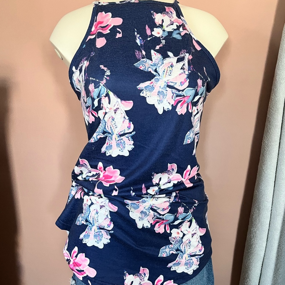 Floral high neck tank!
